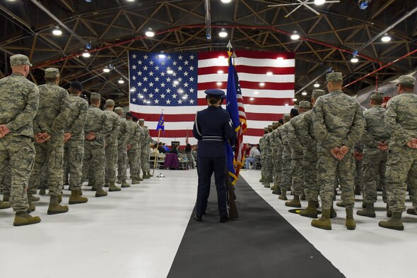 173rd Fighter Wing Wing Airmen at demobilization ceremony