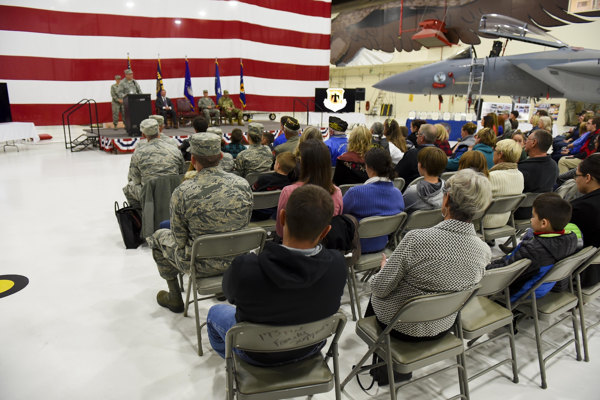 173rd Fighter Wing Wing Airmen at demobilization ceremony