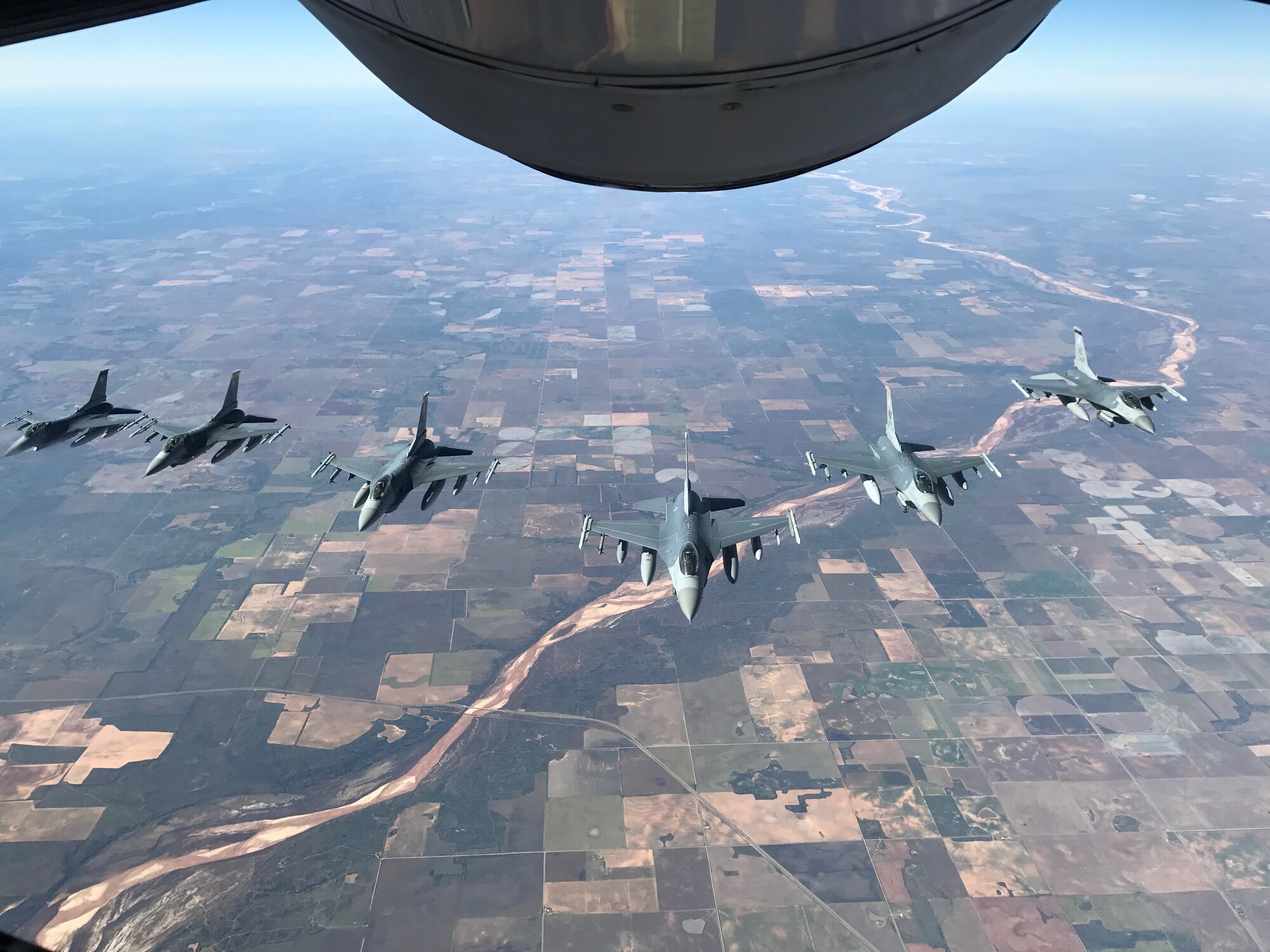 Six F-16Cs from the 549th Combat Training Squadron