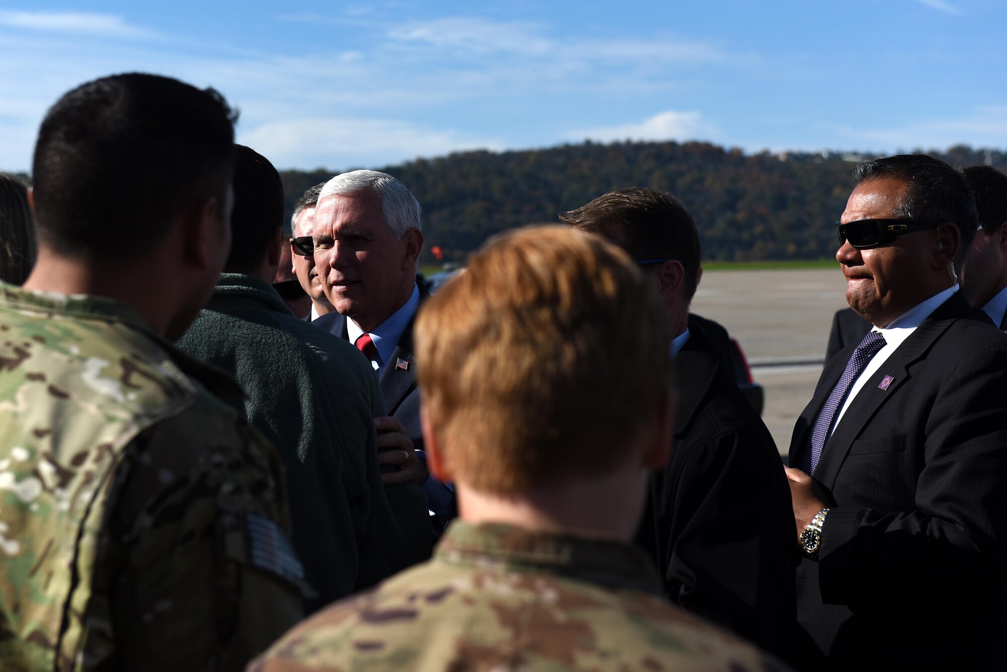 Vice President Mike Pence visits 193rd SOW Airmen
