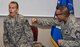 U.S. Air Force Reserve Chief Master Sgt. Ralph E. Babcock II, superintendent, 913th Maintenance Squadron, tacks chief master sergeant stripes onto Kimberly Lord, the 913th Airlift Group superintendent during a promotion ceremony at Little Rock Air Force Base, Ark., Nov. 3, 2017.