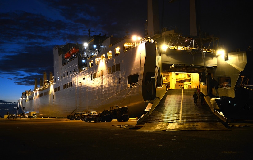 Military Sealift Command’s USNS Brittin sits at the Port of Ponce, Puerto Rico, Nov. 4, 2017.