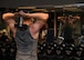 Airman 1st Class Austin Bristow, a heating, ventilation and air conditioning apprentice with the 319th Civil Engineer Squadron, performs tricep extensions Nov. 2, 2017, in the fitness center on Grand Forks Air Force Base, N.D. Bristow works out multiple times a week in order to maintain and exceed Air Force fitness standards. (U.S. Air Force photo by Airman 1st Class Elora J. Martinez)