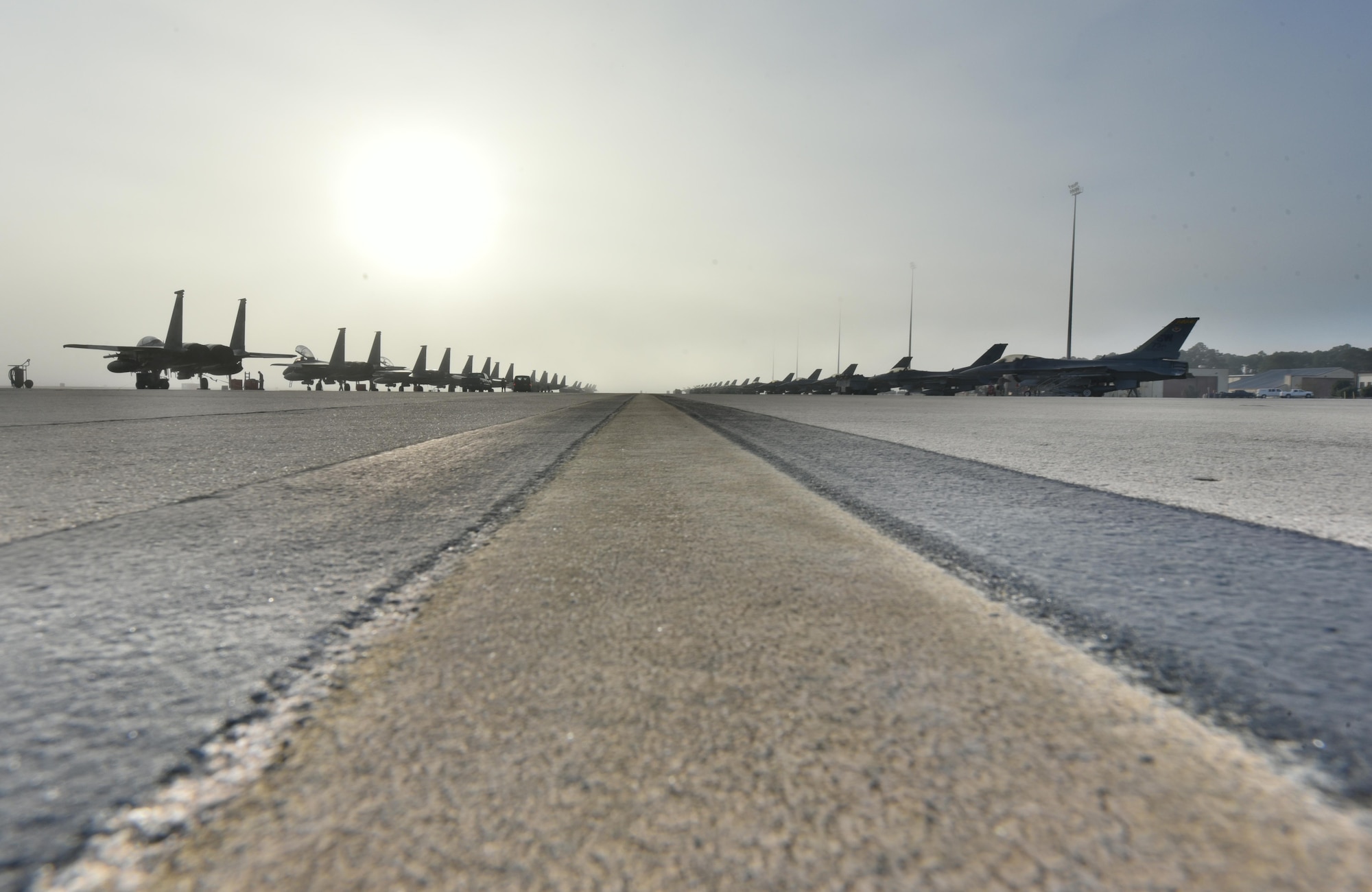 Aircraft on flightline