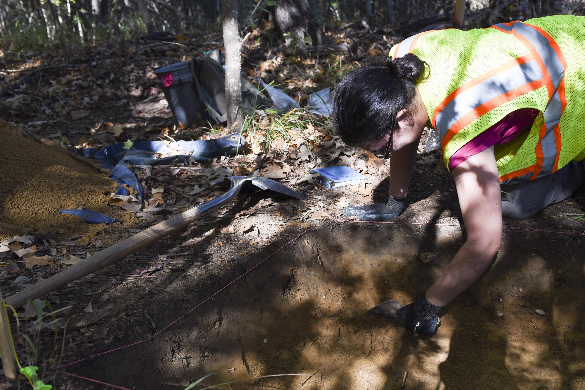 Excavations on military installations like this one help archeologist provide advice to installation leadership on proper methods for maintaining these areas depending on their significance.