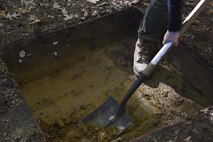 Excavations on military installations like this one help archeologist provide advice to installation leadership on proper methods for maintaining these areas depending on their significance.