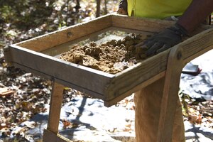 Excavations on military installations like this one help archeologist provide advice to installation leadership on proper methods for maintaining these areas depending on their significance.