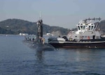 USS Mississippi (SSN 782) prepares to moor at Fleet Activities Yokosuka. Mississippi is visiting Yokosuka for a port visit.   (U.S. Navy photo by Mass Communication Specialist 2nd Class Brian G. Reynolds/Released)