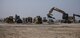 U.S. Air Force Airmen assigned to the 8th Civil Engineer Squadron participate in rapid airfield damage repair training at Kunsan Air Base, Republic of Korea, Oct. 25, 2017. Members from the Air Force Civil Engineer Center, Tyndall Air Force Base, Fla., instructed Airmen assigned to the 8th CES on the new RADR process. (U.S. Air Force photo by Staff Sgt. Victoria H. Taylor)