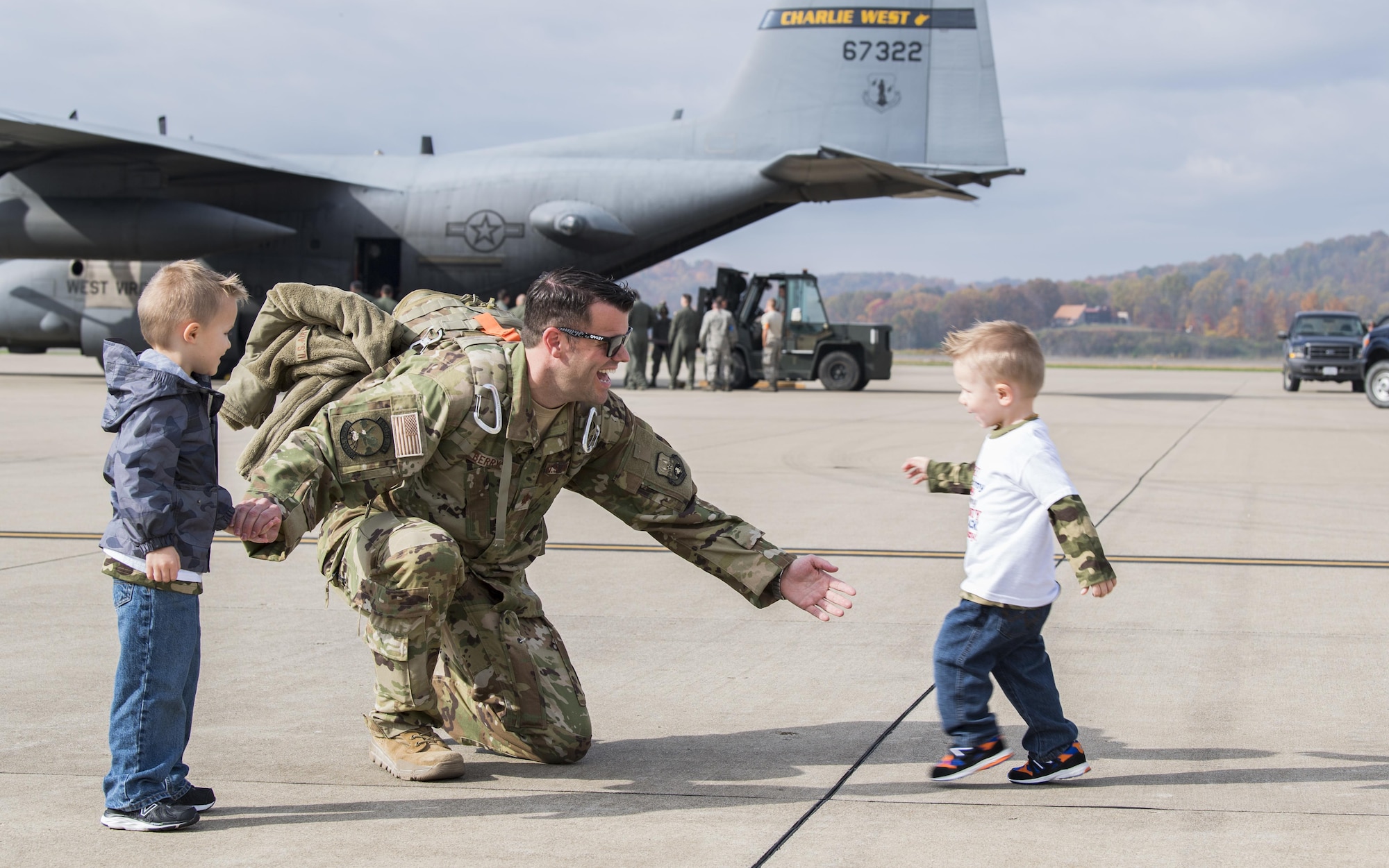 The remaining members of the 130th Airlift Wing’s overseas deployment in support of Operation Freedom Sentinel return home to McLaughlin Air National Guard Base, Charleston, W.Va. Nov. 4 through 7, 2017.