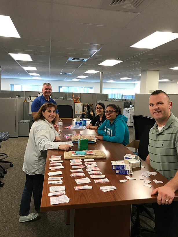 DCMA Hartford employees assembled 72 personal hygiene kits, which were distributed to residents in Puerto Rico affected by Hurricane Maria.