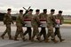 A U.S. Army carry team transfers the remains of Army Sgt. 1st Class Stephen B. Cribben of Simi Valley, Calif., Nov. 8, 2017, at Dover Air Force Base, Del.