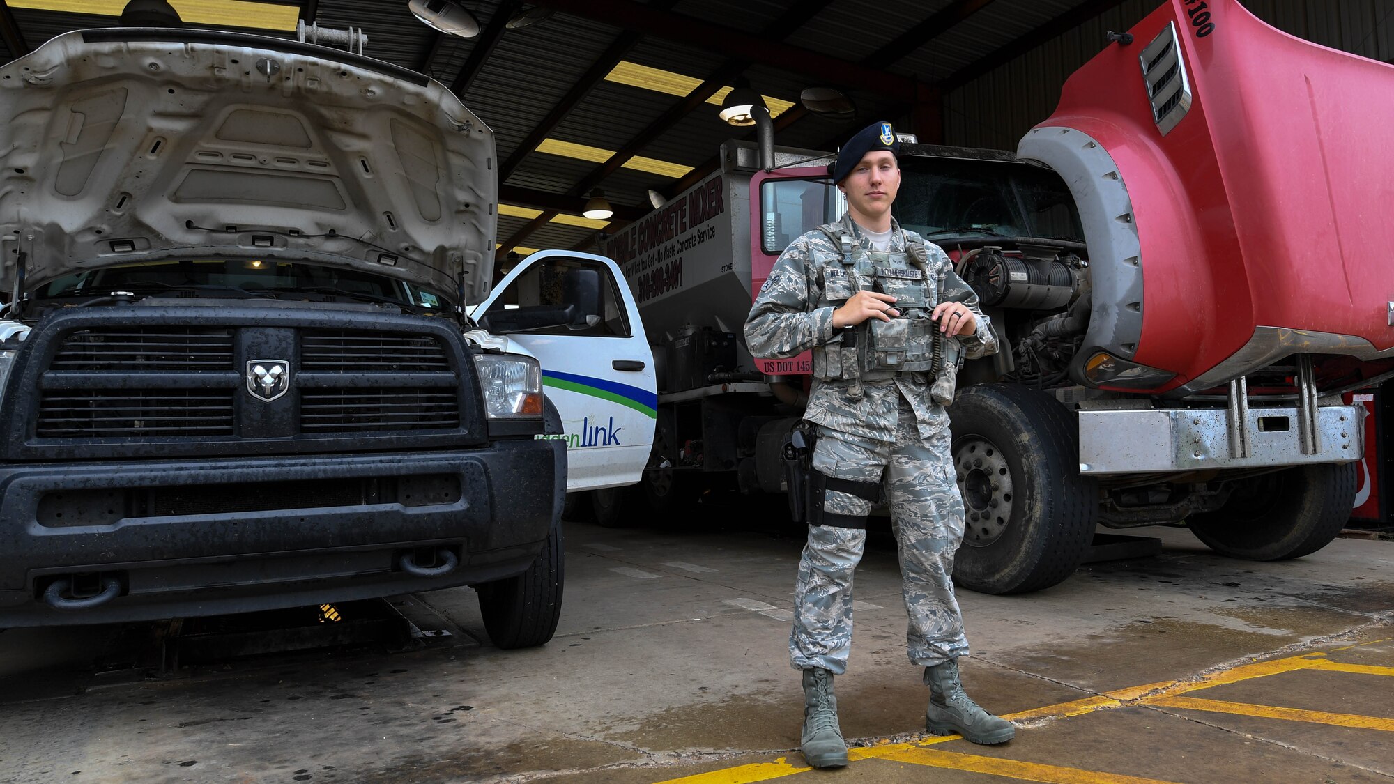 Security forces Airmen protect base through inspection