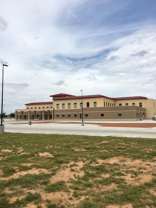 CANNON AIR FORCE BASE, N.M. – The exterior of the new Medical and Dental Clinic, Oct. 18, 2017. Photo by James Vigil. This was a 2017 Photo Drive entry.