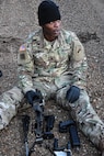 Sergeant Eric Lawrence, 411th Civil Affairs Battalion, disassembles a weapon during the Army Warrior Task lanes at the 353rd Civil Affairs Command Best Warrior Competition at Fort McCoy, Wisconsin, November 3, 2017.
(U.S. Army Reserve photo by Catherine Lowrey, 88th Regional Support Command Public Affairs Office)