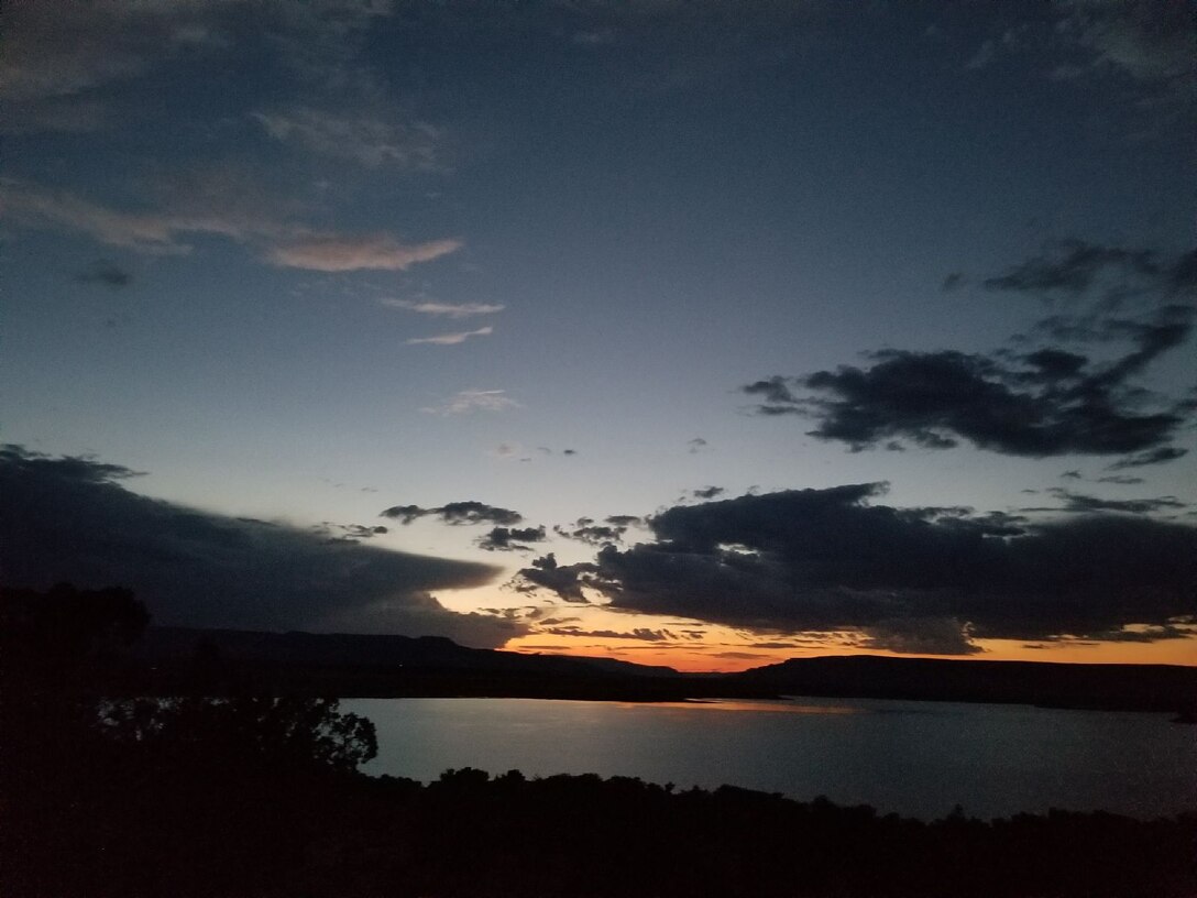 ABIQUIU LAKE, N.M. – Sunset at the lake, Aug. 1, 2017.