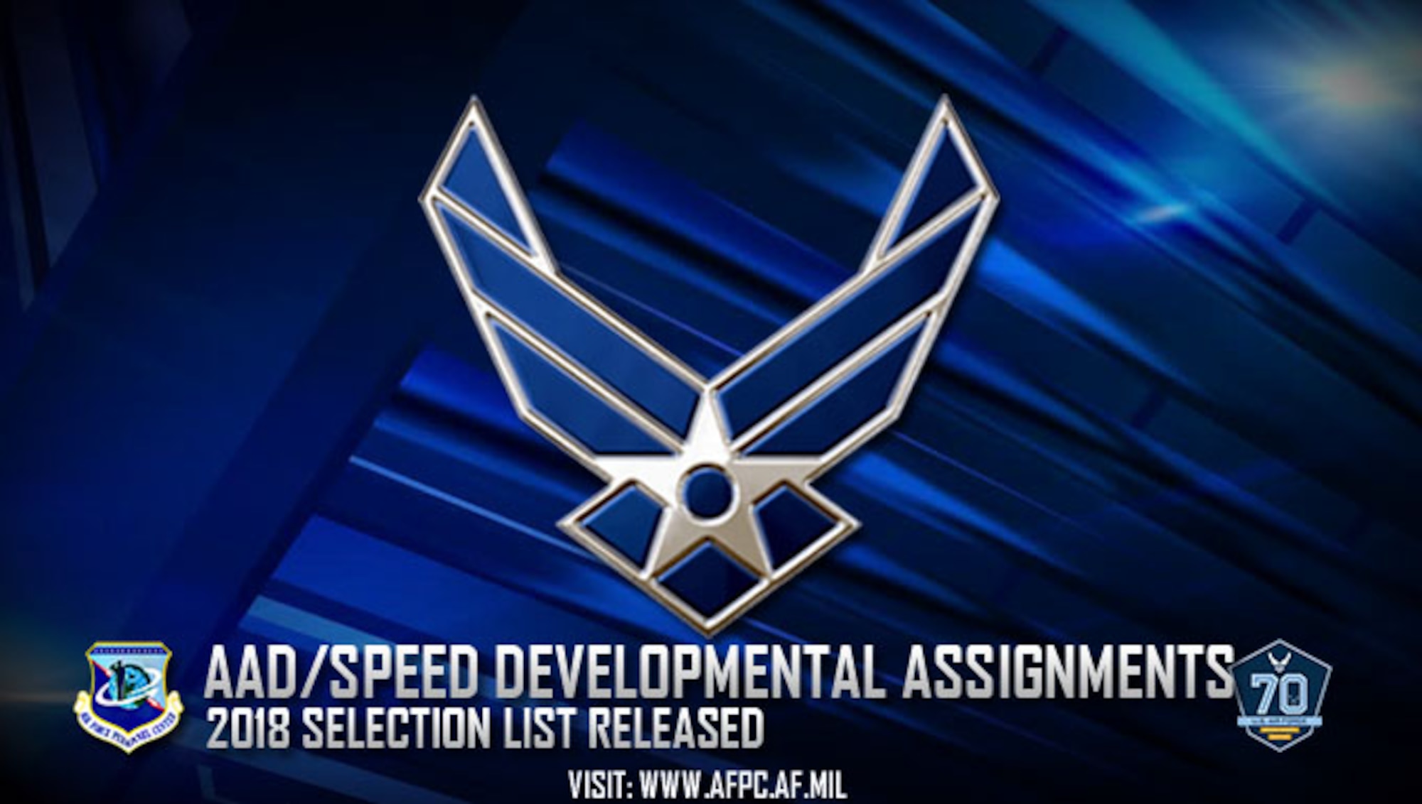 AAD/SPEED developmental assignments; 2018 selection list released