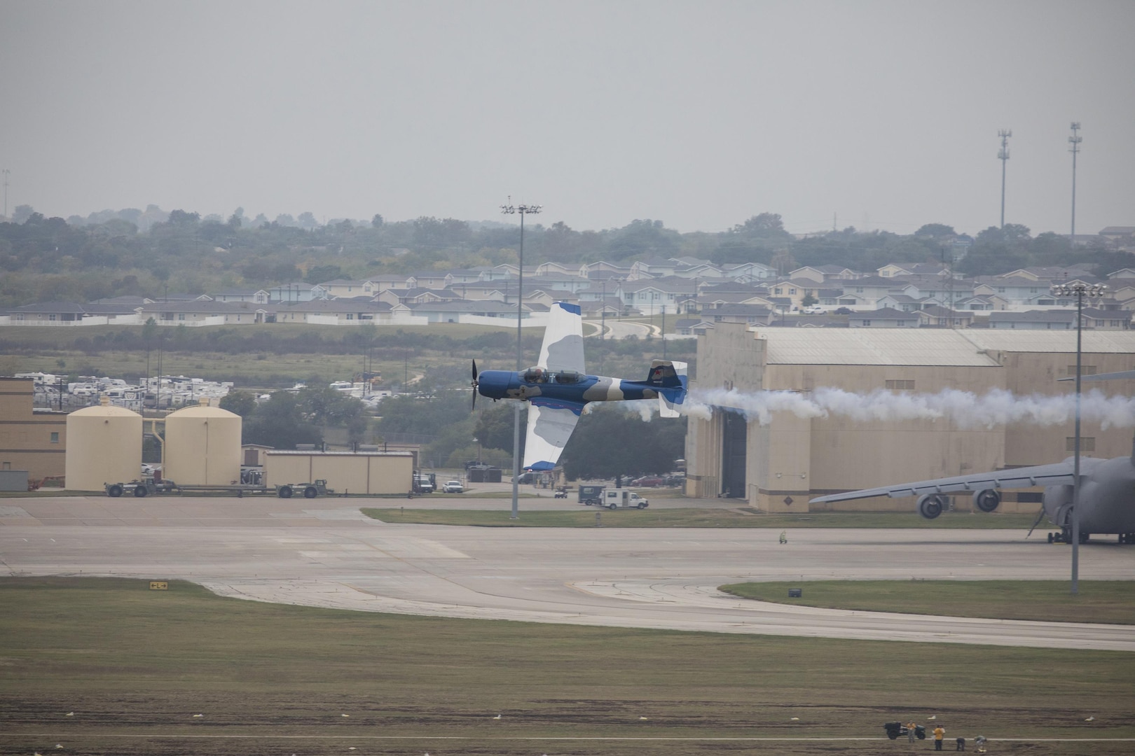 The Air Force displayed capabilities of their aircraft through aerial demonstrations and static displays.