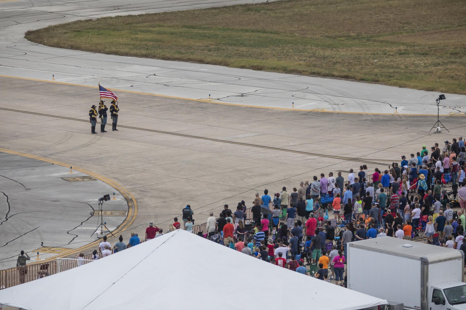 The Air Force displayed capabilities of their aircraft through aerial demonstrations and static displays.