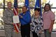 Lt. Gen. Lee K Levy II, Air Force Sustainment Center commander, presents Henry San Nicolas his 50-year service certificate, while his wife Dorothy and son Christopher join him during the presentation on Nov. 2, 2017, at Hill Air Force Base, Utah. (U.S. Air Force Photo by Alex R. Lloyd)