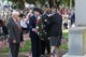 Maggy Wesley, Veterans of Foreign Wars District 8 Commander, hands Col. Douglas Gosney, 14th Flying Training Wing Commander, Columbus Vice Mayor Bill Gavin, former Spc. Roy Fuqua and Supervisor Harry Sanders a wreath during a Veterans Day ceremony at the Lowndes County Courthouse Nov. 11, 2017, in Columbus, Mississippi. Members of Columbus AFB and the city of Columbus came together to organize a parade and ceremony to honor veterans. (U.S. Air Force photo by Staff Sgt. Christopher Gross)