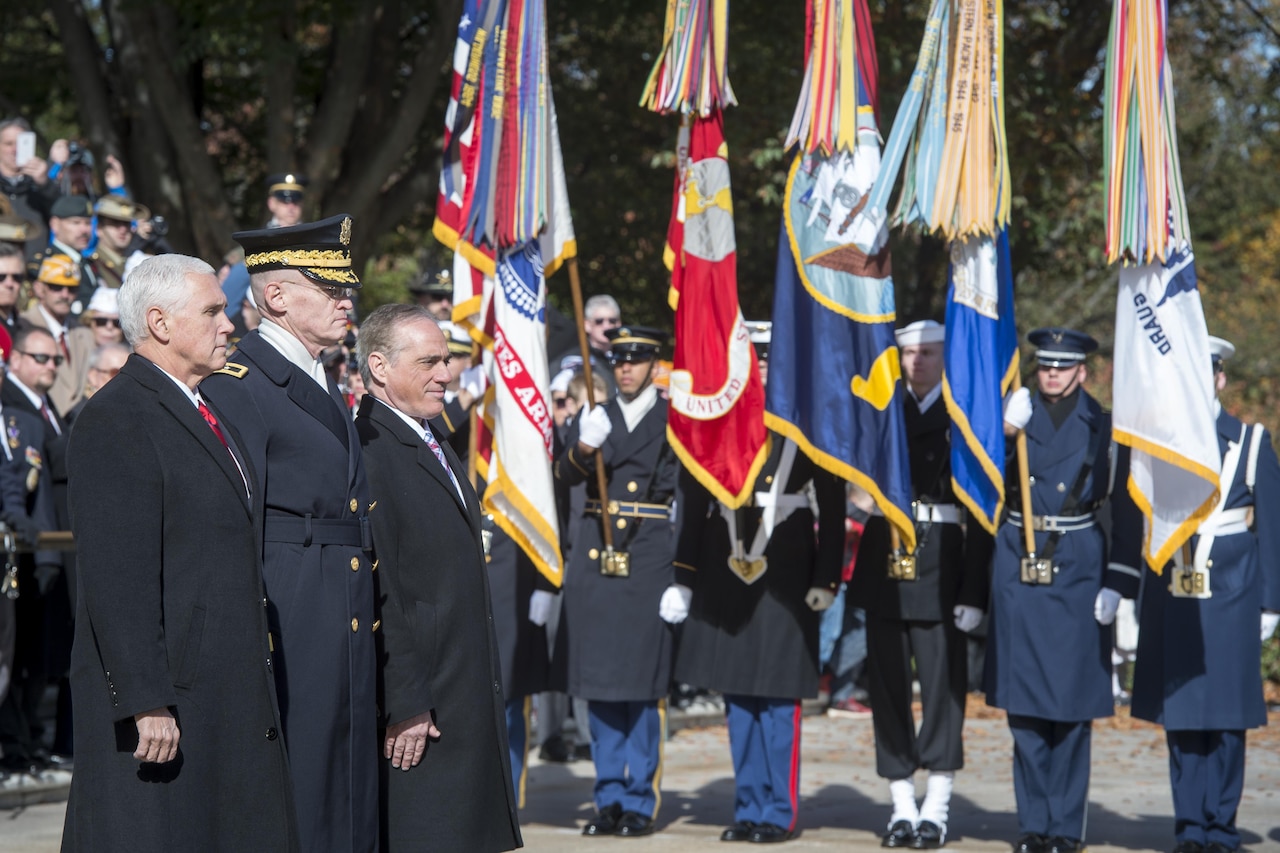 Vice President Mike Pence attends a Veterans Day ceremony