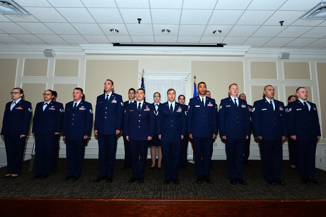 Team Shaw leaders recognized Community College of the Air Force degree recipients during a ceremony at Shaw Air Force Base, South Carolina, Nov. 9.