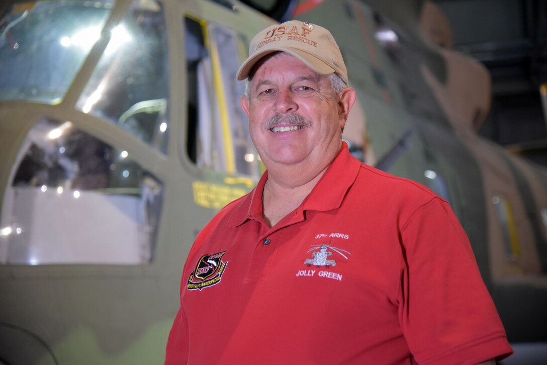 The National Museum of the U.S. Air Force commemorated Veterans Day with a "Plane Talks" program where visitors had a chance to interact with veterans and subject matter experts. MSgt. (Ret.) Chuck Rouhier spoke with visitors about his experience as a Crew Chief on the HH-3 aircraft.
