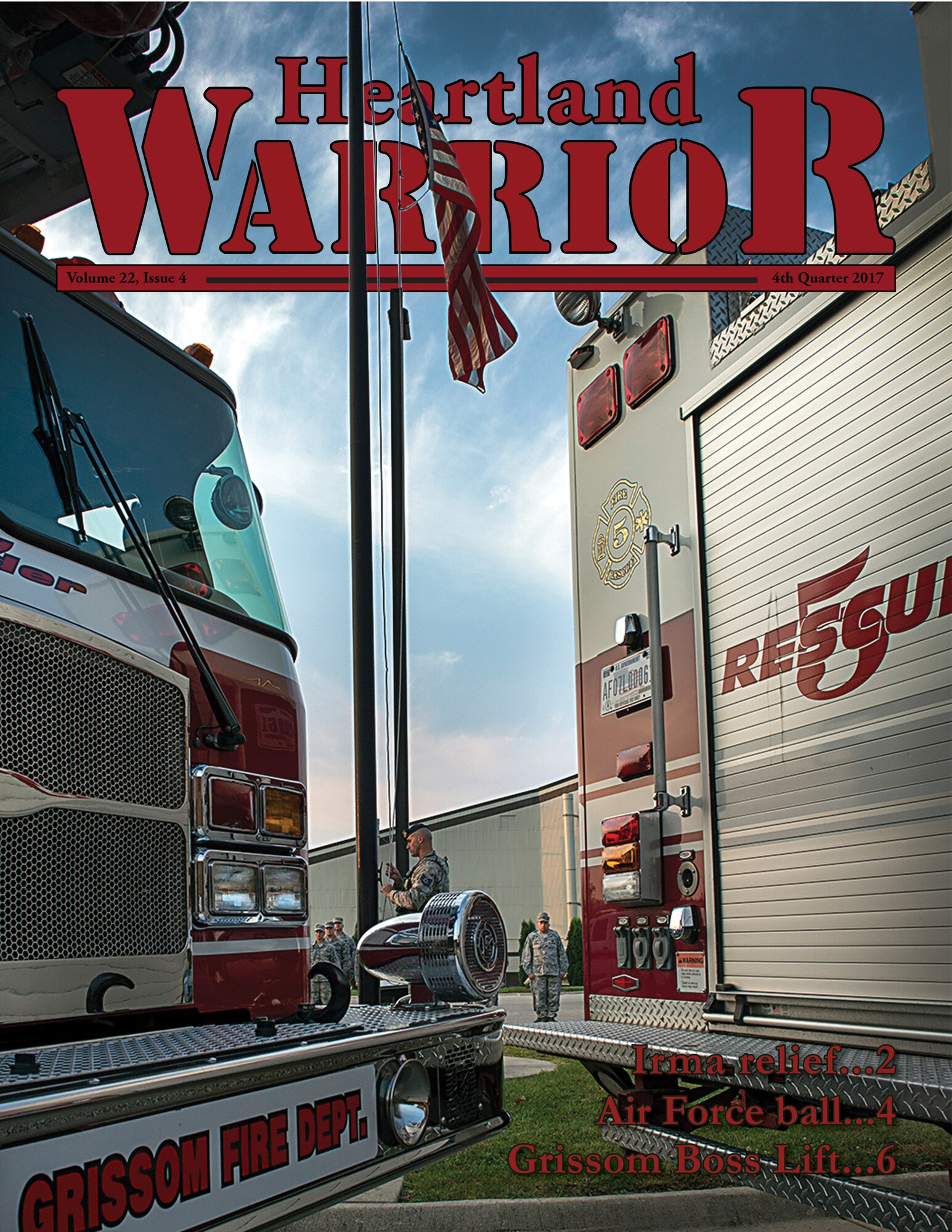 The 4th Quarter 2017 issue of the Heartland Warrior is now online. The issue contains 10 pages of stories, photos and features pertaining to Grissom and the U.S. Air Force. (U.S. Air Force graphic/Tech. Sgt. Benjamin Mota)
