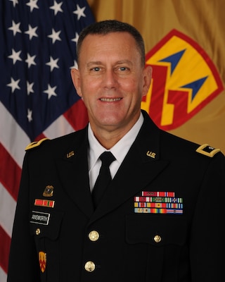 Major General Steven W. Ainsworth, commanding general, 377th Theater Sustainment Command