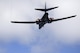 A U.S. Air Force B-1B Lancer assigned to the 37th Expeditionary Bomb Squadron, deployed from Ellsworth Air Force Base, South Dakota, takes off from Andersen AFB, Guam for a mission flying in the Western Pacific, Nov. 13, 2017