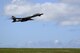 A U.S. Air Force B-1B Lancer assigned to the 37th Expeditionary Bomb Squadron, deployed from Ellsworth Air Force Base, South Dakota, takes off from Andersen AFB, Guam for a mission flying in the Western Pacific, Nov. 13, 2017