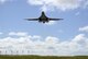 A U.S. Air Force B-1B Lancer assigned to the 37th Expeditionary Bomb Squadron, deployed from Ellsworth Air Force Base, South Dakota, takes off from Andersen AFB, Guam for a mission flying in the Western Pacific, Nov. 13, 2017