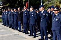 U.S. military members and Turkish Air Force members participate in a ceremony commemorating Mustafa Kemal Ataturk at Incirlik Air Base, Turkey, Nov. 10, 2017.
