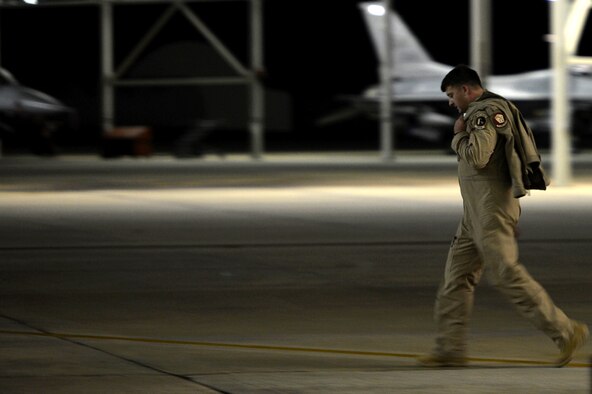 U.S. Airmen assigned to the 77th Fighter Squadron deployed to an undisclosed location in Southwest Asia in support of Operation Freedom's Sentinel.
