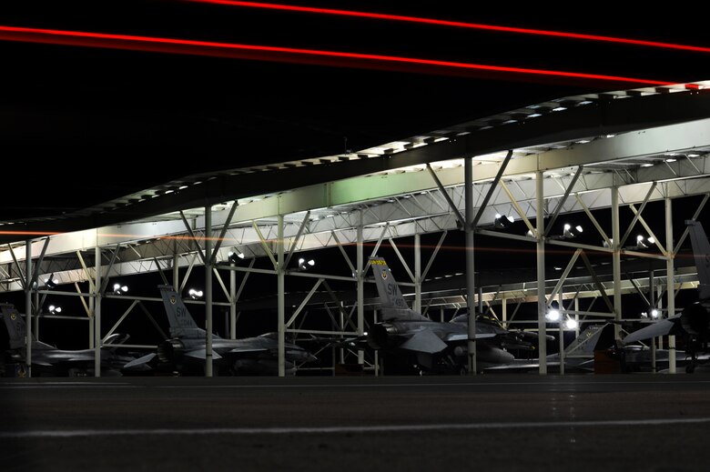 U.S. Airmen assigned to the 77th Fighter Squadron deployed to an undisclosed location in Southwest Asia in support of Operation Freedom's Sentinel.