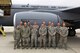 Airmen from the 260th Air Traffic Control Squadron, 157th Air Refueling Wing, pose for a group picture prior to their deployment to Puerto Rico in support of the hurricane relief effort on November 13, 2017, at Pease Air National Guard Base, N.H. They will join Airmen from the 235th ATCS, North Carolina Air National Guard, and assist in the air control mission at an airfield in PR. (N.H. Air National Guard photo by Master Sgt. Thomas Johnson)