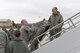 Airmen assigned to the 260th Air Traffic Control Squadron load baggage onto a KC-135 Stratotanker prior to their departure to Puerto Rico on November 13, 2017, at Pease Air National Guard Base, N.H.  They will join Airmen from the 235th ATCS, North Carolina Air National Guard and augment the air control efforts at an airfield in Puerto Rico. (N.H. Air National Guard photo by Master Sgt. Thomas Johnson)