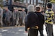 Children watch as U.S. Airmen and Soldiers walk past during a Veterans Day Celebration parade in Sumter, South Carolina, Nov. 11, 2017.