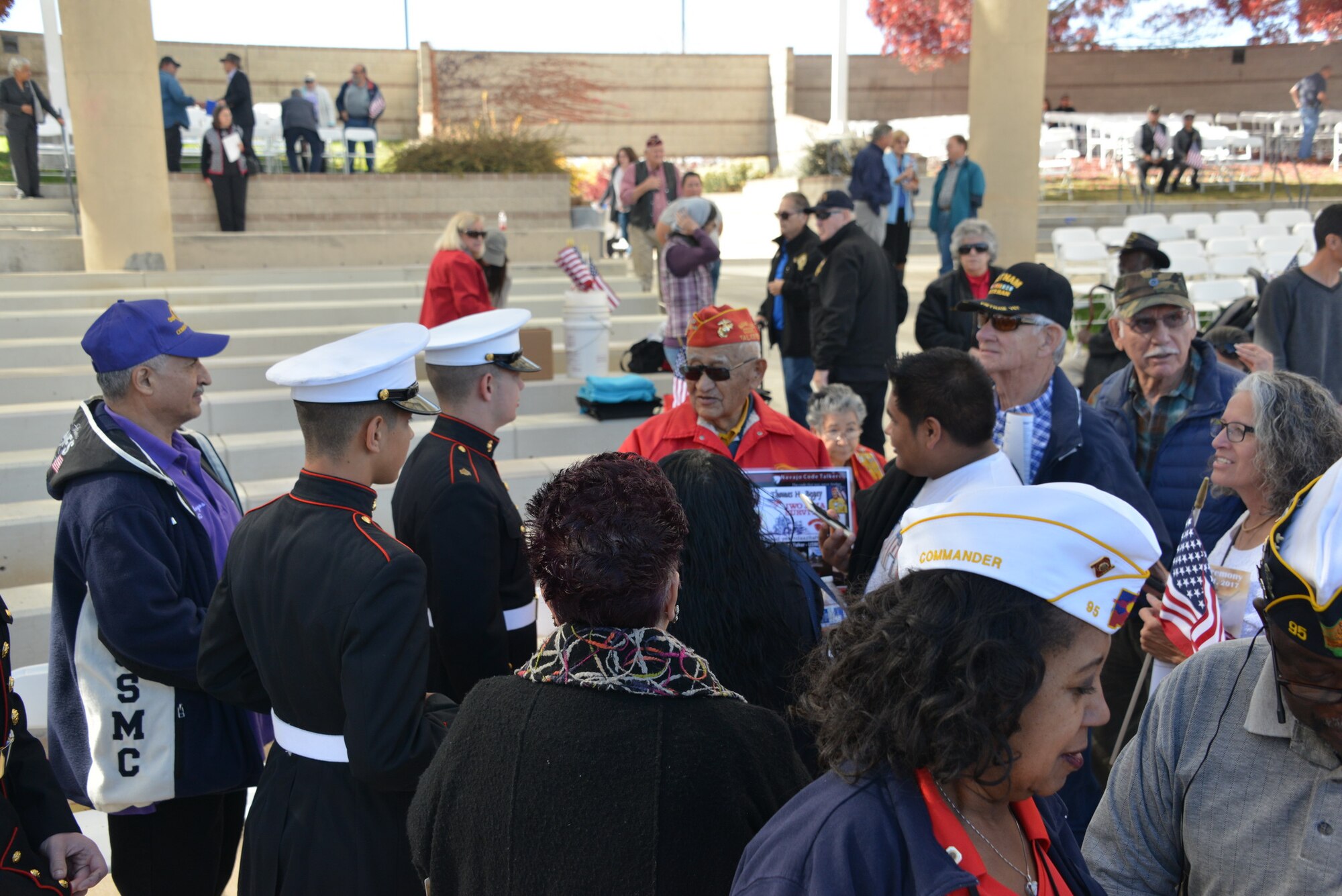 Thomas Begay, Iwo Jima veteran and Navajo Code Talker, was one of several hundred to attend the Veterans Day Ceremony Nov. 11 at the New Mexico Veterans Memorial. Past, present and future veterans were honored during the ceremony.