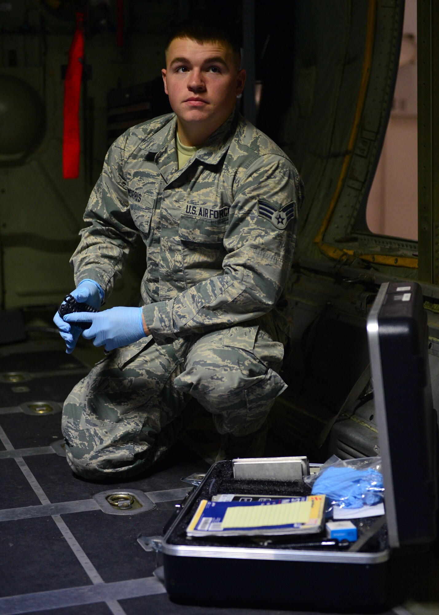 Senior Airman Matthew Morris, 19th Aerospace Medicine Squadron bioenvironmental engineering technician, is nominated as the Combat Airlifter of the Week Nov. 14, 2017, at Little Rock Air Force Base, Ark. He enabled the bioenvironmental engineering flight to ensure 5,800 personnel from 137 workplaces were protected from more than 6,000 hazards.(U.S. Air Force photo by Airman 1st Class Codie Collins)