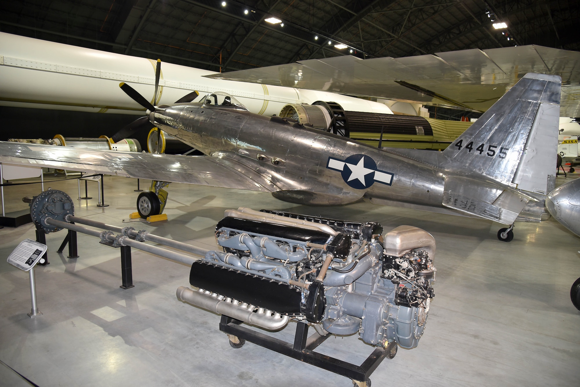Photo of the Fisher P-75A on display in the R&D Gallery at the National Museum of the U.S. Air Force.
