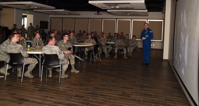 NASA astronaut inspires Schriever Airmen