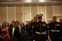 ALEXANDRIA, Va. - Chemical Biological Incident Response Force, CBIRF, U.S. Marine Corps Forces Command, Marines, Sailors and their friends and families commemorated the 242nd anniversary of the United States Marine Corps during CBIRF’s 2017 Marine Corps Birthday Ball at the Hilton Mark Center in Alexandria, Va., Nov. 4, 2017. Maj. Gen. Richard J. Gallant, U.S. Army Commander of Joint Task Force Civil Support, and his wife, Mrs. Carol Gallant, were the guests of honor. (Official U.S. Marine Corps Photos by Cpl. Maverick S. Mejia/ RELEASED)