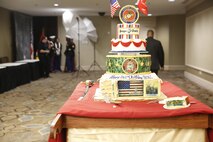 ALEXANDRIA, Va. - Chemical Biological Incident Response Force, CBIRF, U.S. Marine Corps Forces Command, Marines, Sailors and their friends and families commemorated the 242nd anniversary of the United States Marine Corps during CBIRF’s 2017 Marine Corps Birthday Ball at the Hilton Mark Center in Alexandria, Va., Nov. 4, 2017. Maj. Gen. Richard J. Gallant, U.S. Army Commander of Joint Task Force Civil Support, and his wife, Mrs. Carol Gallant, were the guests of honor. (Official U.S. Marine Corps Photos by Cpl. Maverick S. Mejia/ RELEASED)