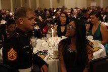 ALEXANDRIA, Va. - Chemical Biological Incident Response Force, CBIRF, U.S. Marine Corps Forces Command, Marines, Sailors and their friends and families commemorated the 242nd anniversary of the United States Marine Corps during CBIRF’s 2017 Marine Corps Birthday Ball at the Hilton Mark Center in Alexandria, Va., Nov. 4, 2017. Maj. Gen. Richard J. Gallant, U.S. Army Commander of Joint Task Force Civil Support, and his wife, Mrs. Carol Gallant, were the guests of honor. (Official U.S. Marine Corps Photos by Cpl. Maverick S. Mejia/ RELEASED)