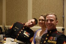 ALEXANDRIA, Va. - Chemical Biological Incident Response Force, CBIRF, U.S. Marine Corps Forces Command, Marines, Sailors and their friends and families commemorated the 242nd anniversary of the United States Marine Corps during CBIRF’s 2017 Marine Corps Birthday Ball at the Hilton Mark Center in Alexandria, Va., Nov. 4, 2017. Maj. Gen. Richard J. Gallant, U.S. Army Commander of Joint Task Force Civil Support, and his wife, Mrs. Carol Gallant, were the guests of honor. (Official U.S. Marine Corps Photos by Cpl. Maverick S. Mejia/ RELEASED)