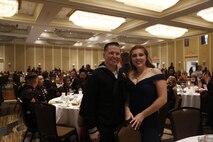 ALEXANDRIA, Va. - Chemical Biological Incident Response Force, CBIRF, U.S. Marine Corps Forces Command, Marines, Sailors and their friends and families commemorated the 242nd anniversary of the United States Marine Corps during CBIRF’s 2017 Marine Corps Birthday Ball at the Hilton Mark Center in Alexandria, Va., Nov. 4, 2017. Maj. Gen. Richard J. Gallant, U.S. Army Commander of Joint Task Force Civil Support, and his wife, Mrs. Carol Gallant, were the guests of honor. (Official U.S. Marine Corps Photos by Cpl. Maverick S. Mejia/ RELEASED)