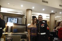 ALEXANDRIA, Va. - Chemical Biological Incident Response Force, CBIRF, U.S. Marine Corps Forces Command, Marines, Sailors and their friends and families commemorated the 242nd anniversary of the United States Marine Corps during CBIRF’s 2017 Marine Corps Birthday Ball at the Hilton Mark Center in Alexandria, Va., Nov. 4, 2017. Maj. Gen. Richard J. Gallant, U.S. Army Commander of Joint Task Force Civil Support, and his wife, Mrs. Carol Gallant, were the guests of honor. (Official U.S. Marine Corps Photos by Cpl. Maverick S. Mejia/ RELEASED)