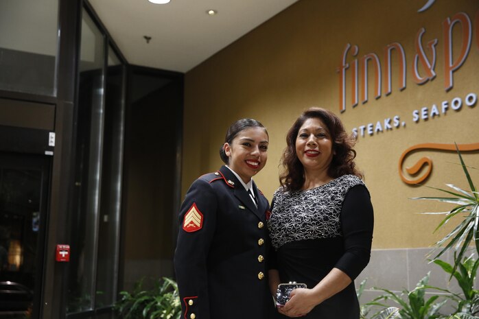 Chemical Biological Incident Response Force, CBIRF, U.S. Marine Corps Forces Command, Marines, Sailors and their friends and families commemorated the 242nd anniversary of the United States Marine Corps during CBIRF’s 2017 Marine Corps Birthday Ball at the Hilton Mark Center in Alexandria, Va., Nov. 4, 2017. Maj. Gen. Richard J. Gallant, U.S. Army Commander of Joint Task Force Civil Support, and his wife, Mrs. Carol Gallant, were the guests of honor. (Official U.S. Marine Corps Photos by Cpl. Maverick S. Mejia/ RELEASED)